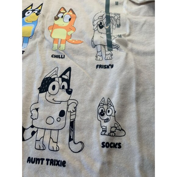 Bluey Character Graphic Tan T-Shirt M Cotton - Picture 7 of 7
